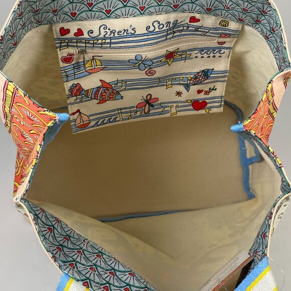 Brighton Sirens Song Tote Canvas Tote Bag Double Handles Hand Sketched Artwork - Picture 9 of 9